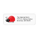 Search for lady return address labels Red