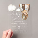 Search for brown bear birthday invitations Baby boy