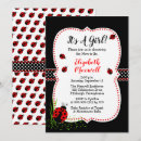 Search for ladybug baby girl shower invitations Modern