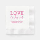 Search for love is sweet napkins Pink