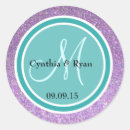 Search for purple green wedding stickers White