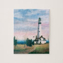 Recherche de peinture de phare puzzles Coucher du soleil