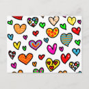 Search for love pattern postcards Girly