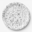 Recherche de lignes noires assiettes en papier Pour eux