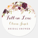 Search for fall bridal shower stickers Burgundy