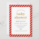 Search for candy cane baby shower invitations For her