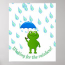 Search for green frog posters Rain