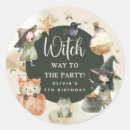 Search for witch birthday stickers Halloween