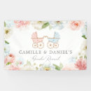 Search for gender reveal banners Pink and blue