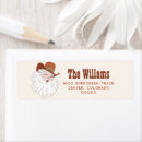 Search for cowboy return address labels Western christmas