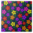 Search for black flower pattern tiles Decorative