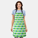Search for diamond shape pattern aprons Green