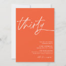 Search for thirtieth invitations Minimalist
