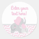 Search for pink and grey elephant stickers Baby shower