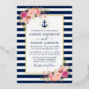 Recherche de ancre blanche invitations Bleu marine