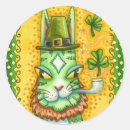 Search for leprechaun cat stickers Shamrock