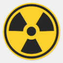 Search for radioactive warning stickers Yellow
