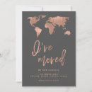 Search for gold world map invitations Modern