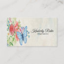 Recherche de papillons bleus cartes visite Floral