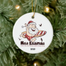 Search for surfing santa ornaments Mele kalikimaka