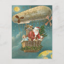 Search for hot air balloon christmas cards Vintage