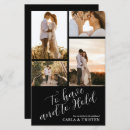 Search for to have and to hold wedding invitations Black and white