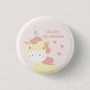 Search for unicorn birthday buttons Pink