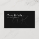 Recherche de monogramme manuscrit cartes visite Monogrammé