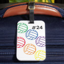 Search for volleyball luggage tags Red