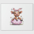 Search for cute cow wrapping paper Easter