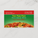 Recherche de nourriture italienne cartes visite Pizzeria