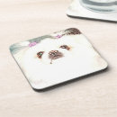 Recherche de yeux chien de dessous de verres Blanc
