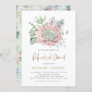 Search for succulent rehearsal dinner invitations Watercolor