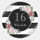Search for black and silver stickers Sweet 16