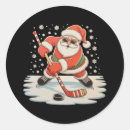 Search for funny hockey stickers Santa