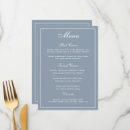 Search for dusty blue wedding menus Trendy