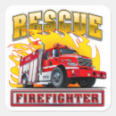 Search for cartoon truck stickers Firemen