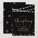 Search for rose gold christmas invitations Snowflakes