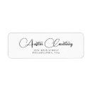 Search for simple black return address labels Chic