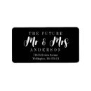 Search for engaged return address labels Black and white