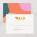 Search for retro wedding rsvp cards Colourful