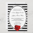 Search for red rose black and white invitations Stripes