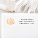 Search for gold flower return address labels Yellow