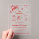 Search for red bow invitations Modern