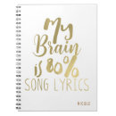 Search for song lyric notebooks Music