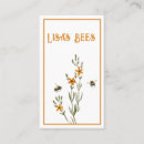 Recherche de abeille et les fleurs cartes visite Nid d'abeille