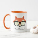 Search for red fox cartoon mugs Kawaii