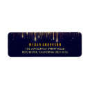 Search for navy and gold wedding return address labels Glitter