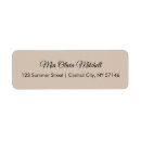 Search for taupe return address labels Minimalist