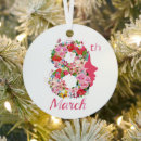 Search for strong woman ornaments International womens day